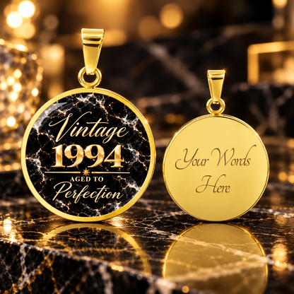 Aged to Perfection Birth Year Necklace | Classic Edition: Midnight Gold