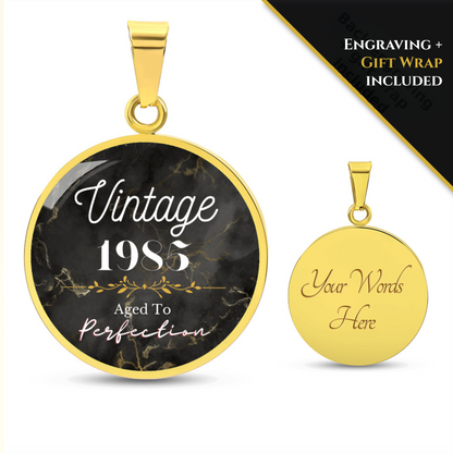 Aged to Perfection Vintage Birth Year Necklace — Luxe Edition Gift Set