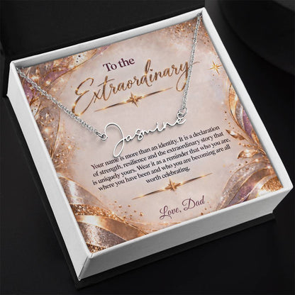 Signature Strength | Name Necklace | Extraordinary You | Blush Luxe | Love, Dad