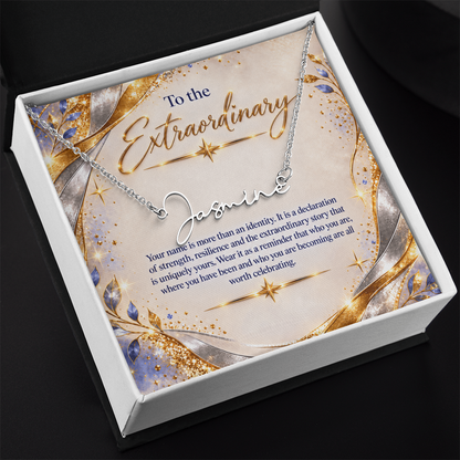 Signature Strength | Name Necklace | Extraordinary You | Gilded Luxe | Custom Closing