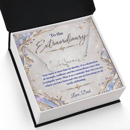 Signature Strength | Name Necklace | Extraordinary You | Lavender Luxe | Love, Dad