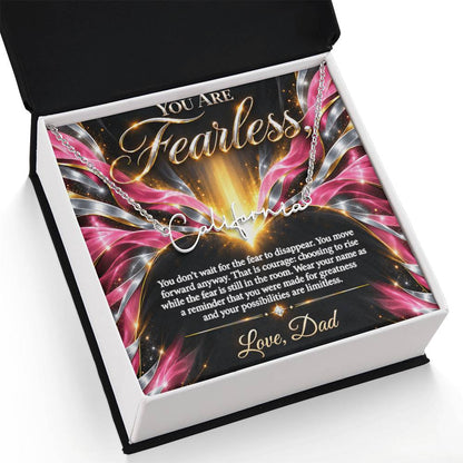 Signature Strength | Name Necklace | Fearless | Rose Flame Luxe | Love, Dad