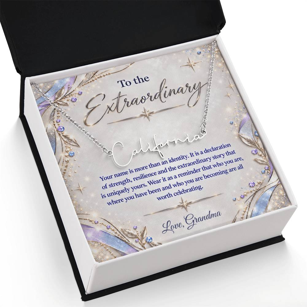 Signature Strength | Name Necklace | Extraordinary You | Lavender Luxe | Love, Grandma