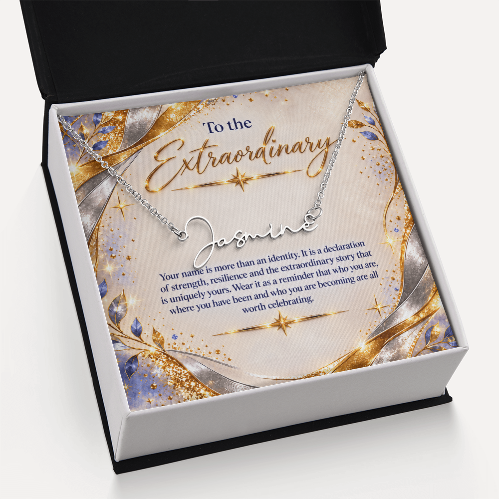 Signature Strength | Name Necklace | Extraordinary You | Gilded Luxe | Custom Closing