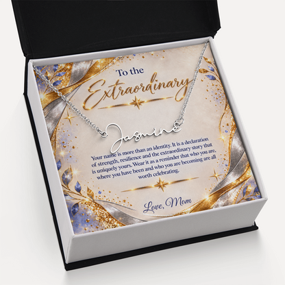 Signature Strength | Name Necklace | Extraordinary You | Gilded Luxe | Love, Mom