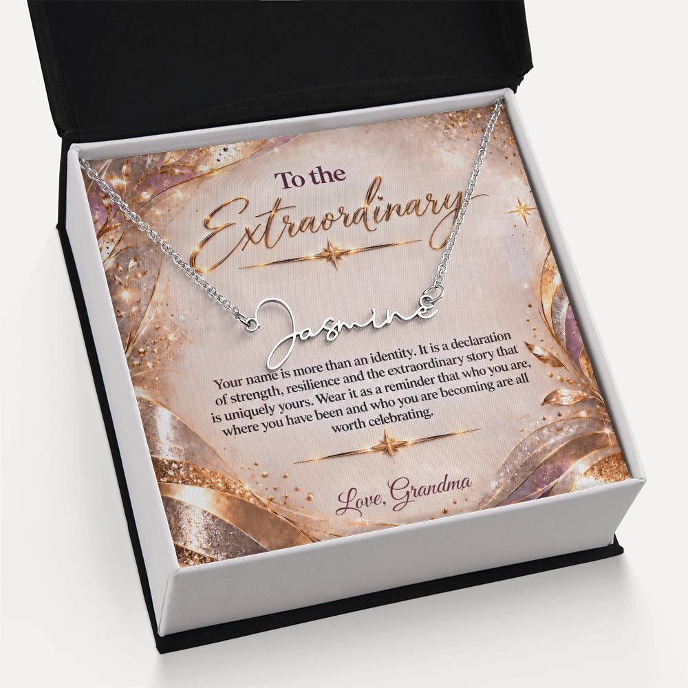 Signature Strength | Name Necklace | Extraordinary You | Blush Luxe | Love, Grandma