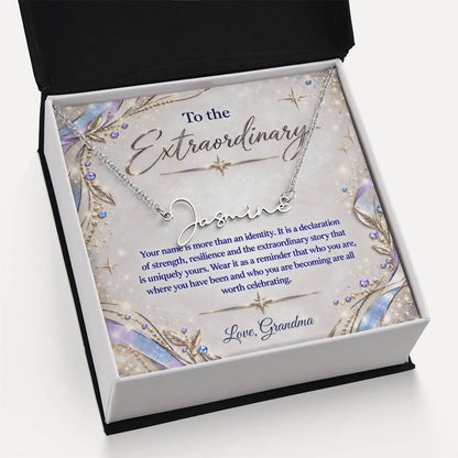 Signature Strength | Name Necklace | Extraordinary You | Lavender Luxe | Love, Grandma