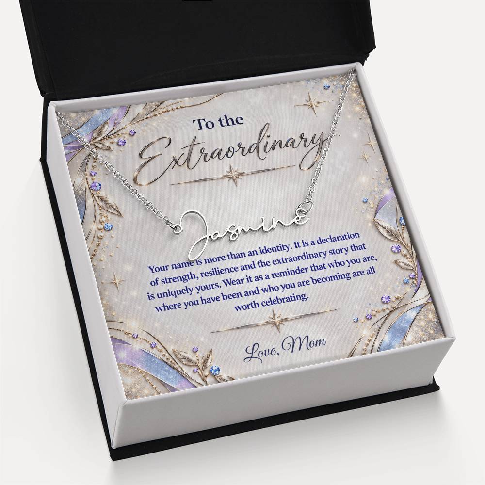 Signature Strength | Name Necklace | Extraordinary You | Lavender Luxe | Love, Mom