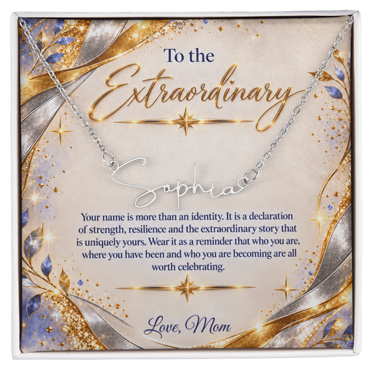 Signature Strength | Name Necklace | Extraordinary You | Gilded Luxe | Love, Mom
