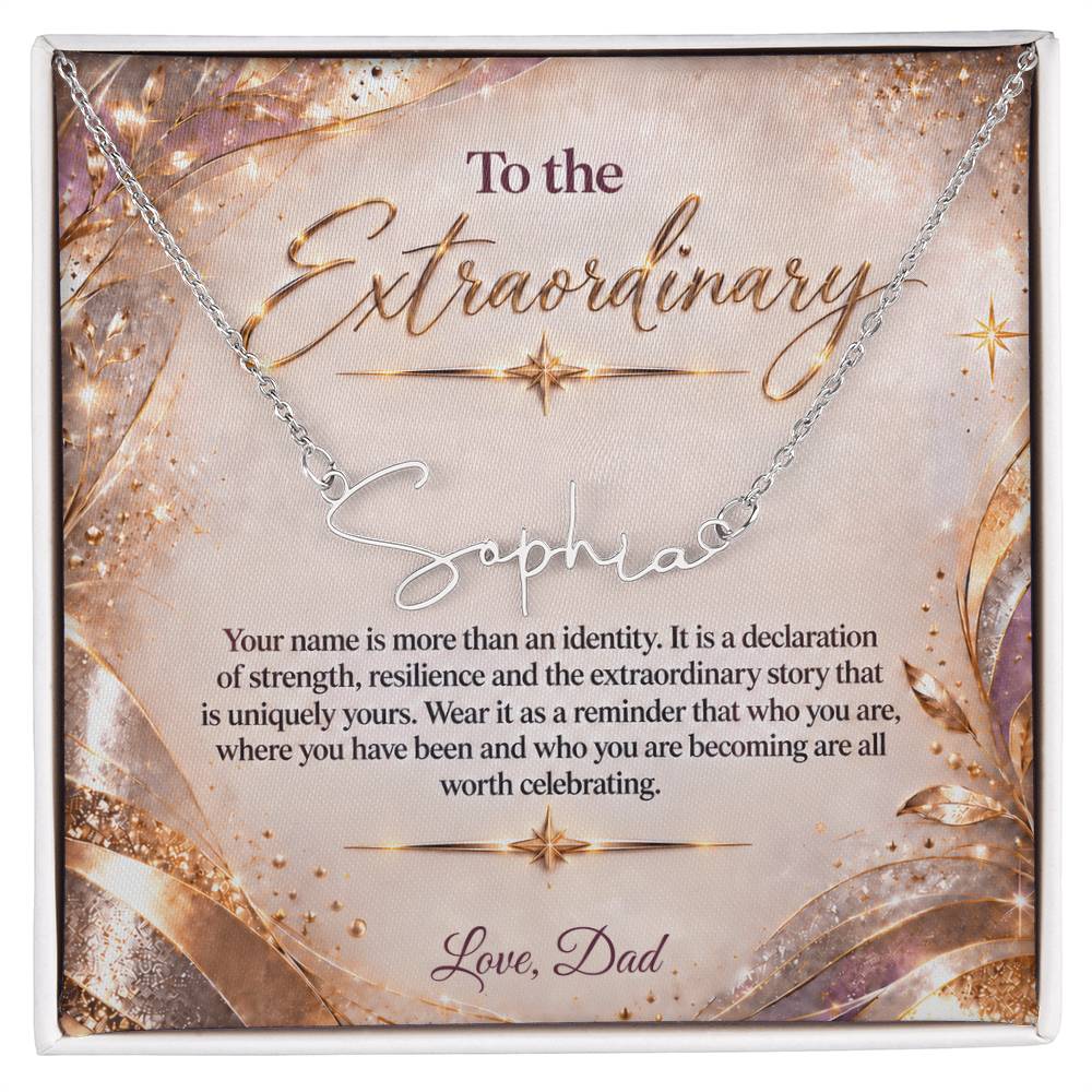 Signature Strength | Name Necklace | Extraordinary You | Blush Luxe | Love, Dad