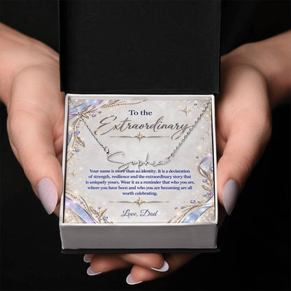 Signature Strength | Name Necklace | Extraordinary You | Lavender Luxe | Love, Dad