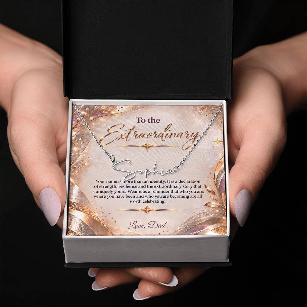Signature Strength | Name Necklace | Extraordinary You | Blush Luxe | Love, Dad