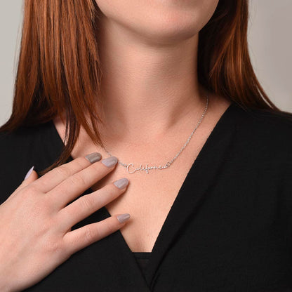 Signature Strength | Name Necklace | Never Forget Who You Are | Plum Luxe | Love, Mom