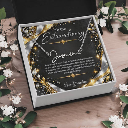 Signature Strength | Name Necklace | Extraordinary You | Noir Luxe | Love, Grandma