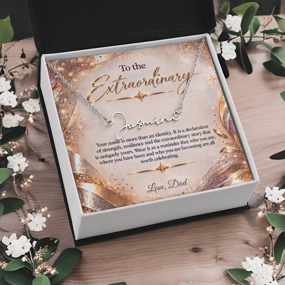 Signature Strength | Name Necklace | Extraordinary You | Blush Luxe | Love, Dad