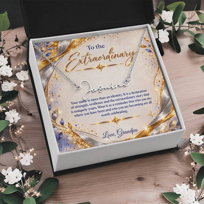 Signature Strength | Name Necklace | Extraordinary You | Gilded Luxe | Love, Grandpa