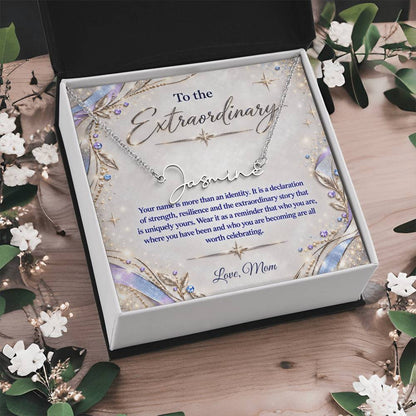 Signature Strength | Name Necklace | Extraordinary You | Lavender Luxe | Love, Mom
