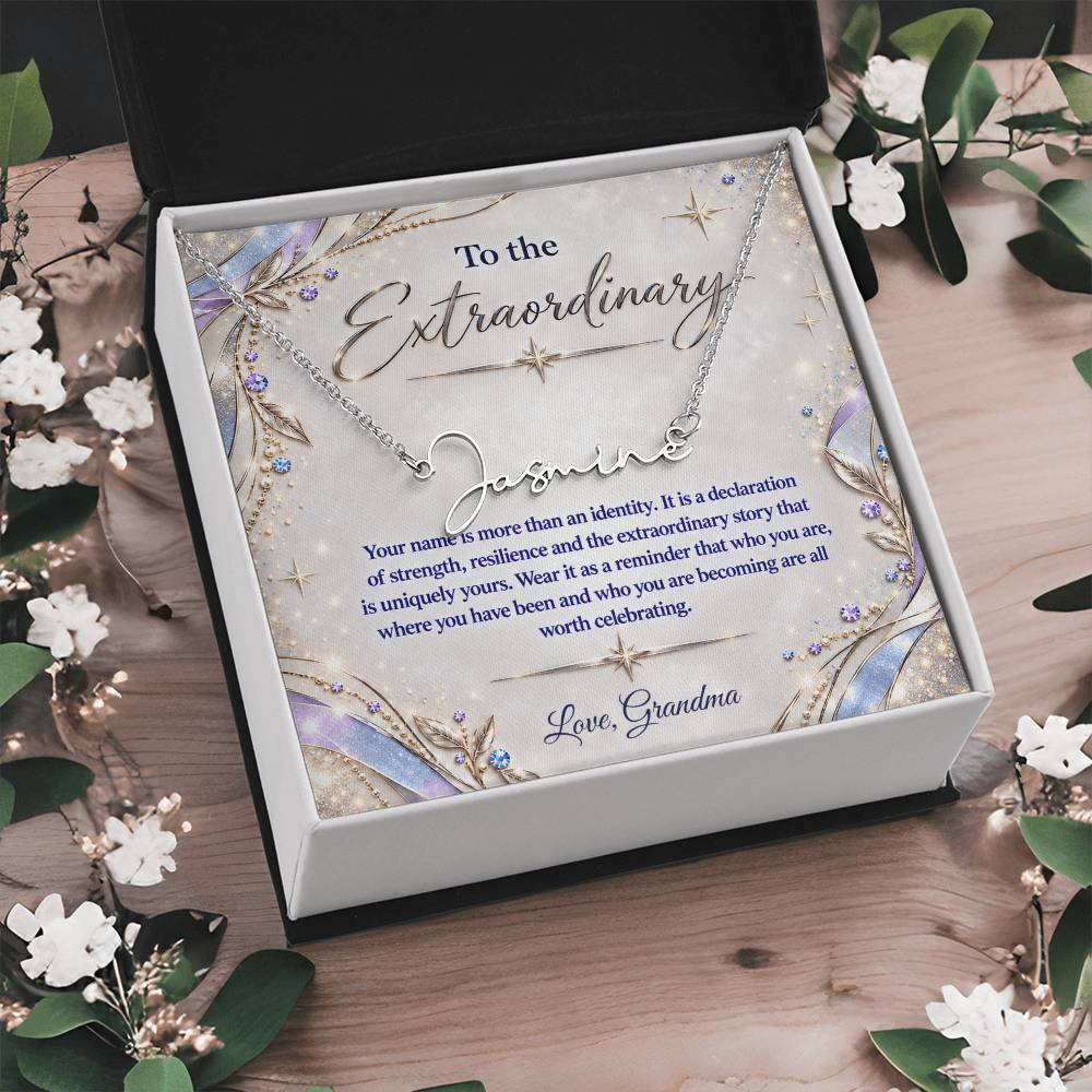 Signature Strength | Name Necklace | Extraordinary You | Lavender Luxe | Love, Grandma