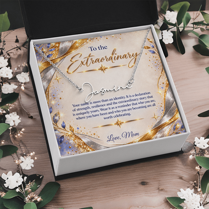 Signature Strength | Name Necklace | Extraordinary You | Gilded Luxe | Love, Mom