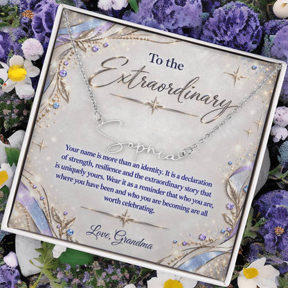 Signature Strength | Name Necklace | Extraordinary You | Lavender Luxe | Love, Grandma