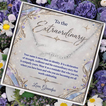 Signature Strength | Name Necklace | Extraordinary You | Lavender Luxe | Love, Grandpa