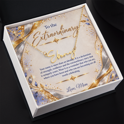 Signature Strength | Name Necklace | Extraordinary You | Gilded Luxe | Love, Mom