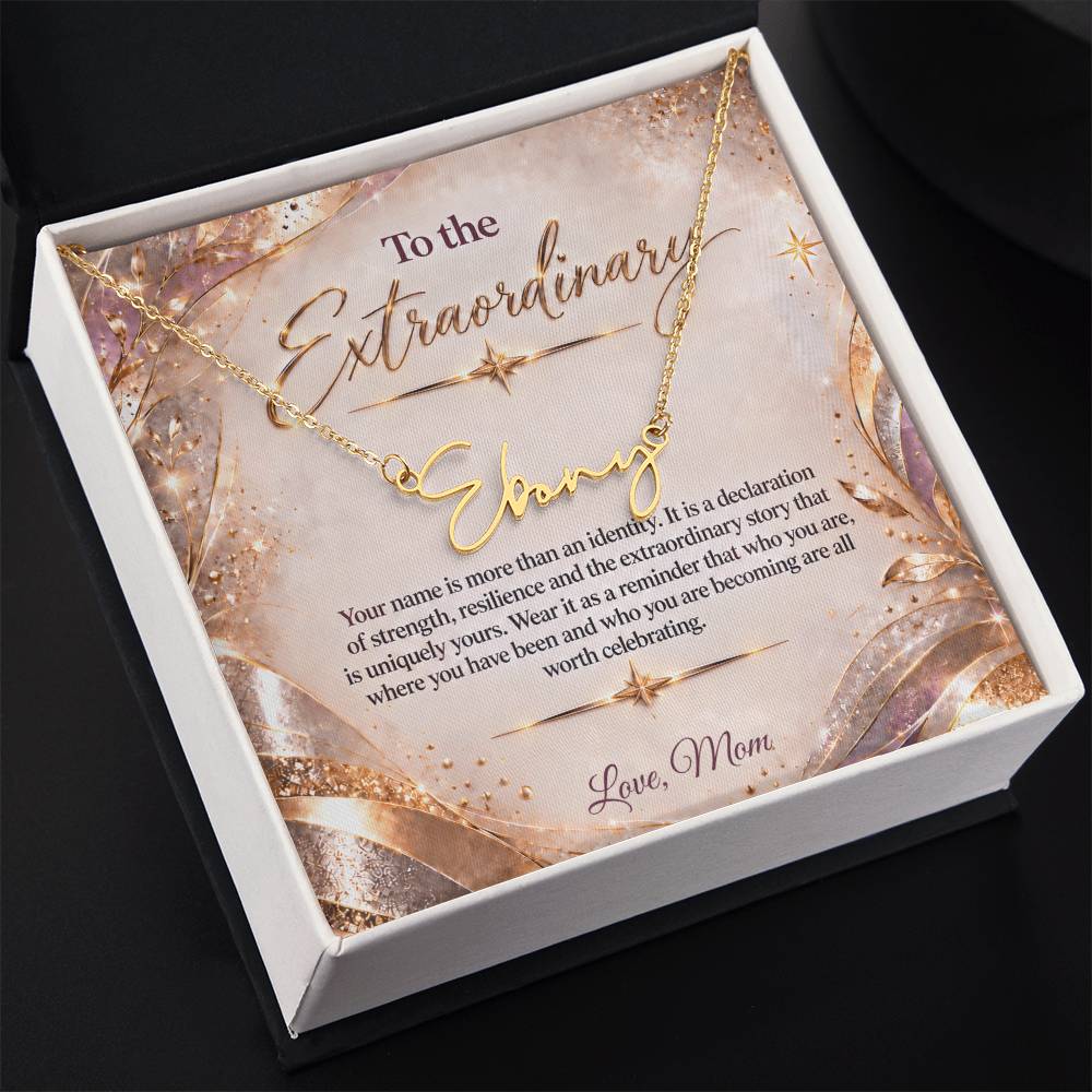 Signature Strength | Name Necklace | Extraordinary You | Blush Luxe | Love, Mom