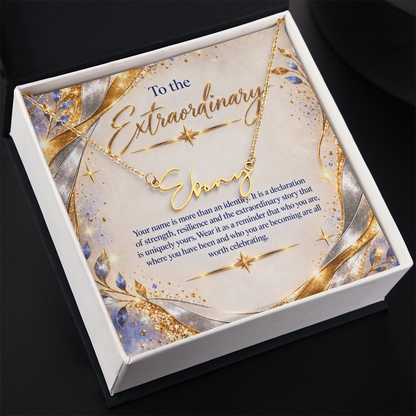 Signature Strength | Name Necklace | Extraordinary You | Gilded Luxe | Custom Closing