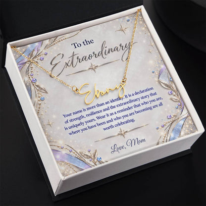 Signature Strength | Name Necklace | Extraordinary You | Lavender Luxe | Love, Mom