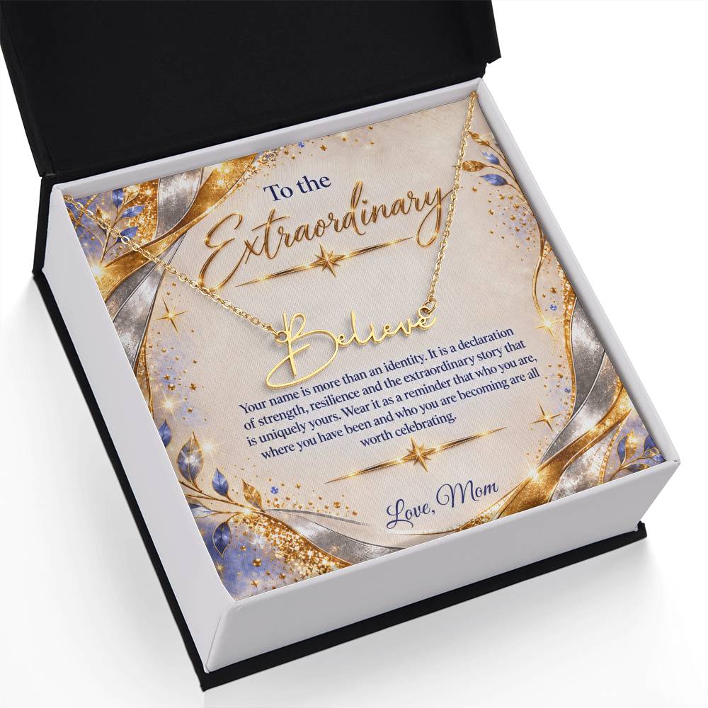 Signature Strength | Name Necklace | Extraordinary You | Gilded Luxe | Love, Mom