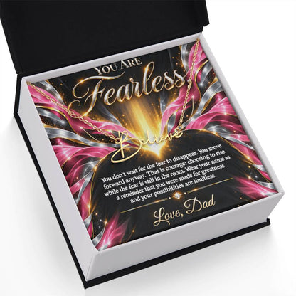 Signature Strength | Name Necklace | Fearless | Rose Flame Luxe | Love, Dad