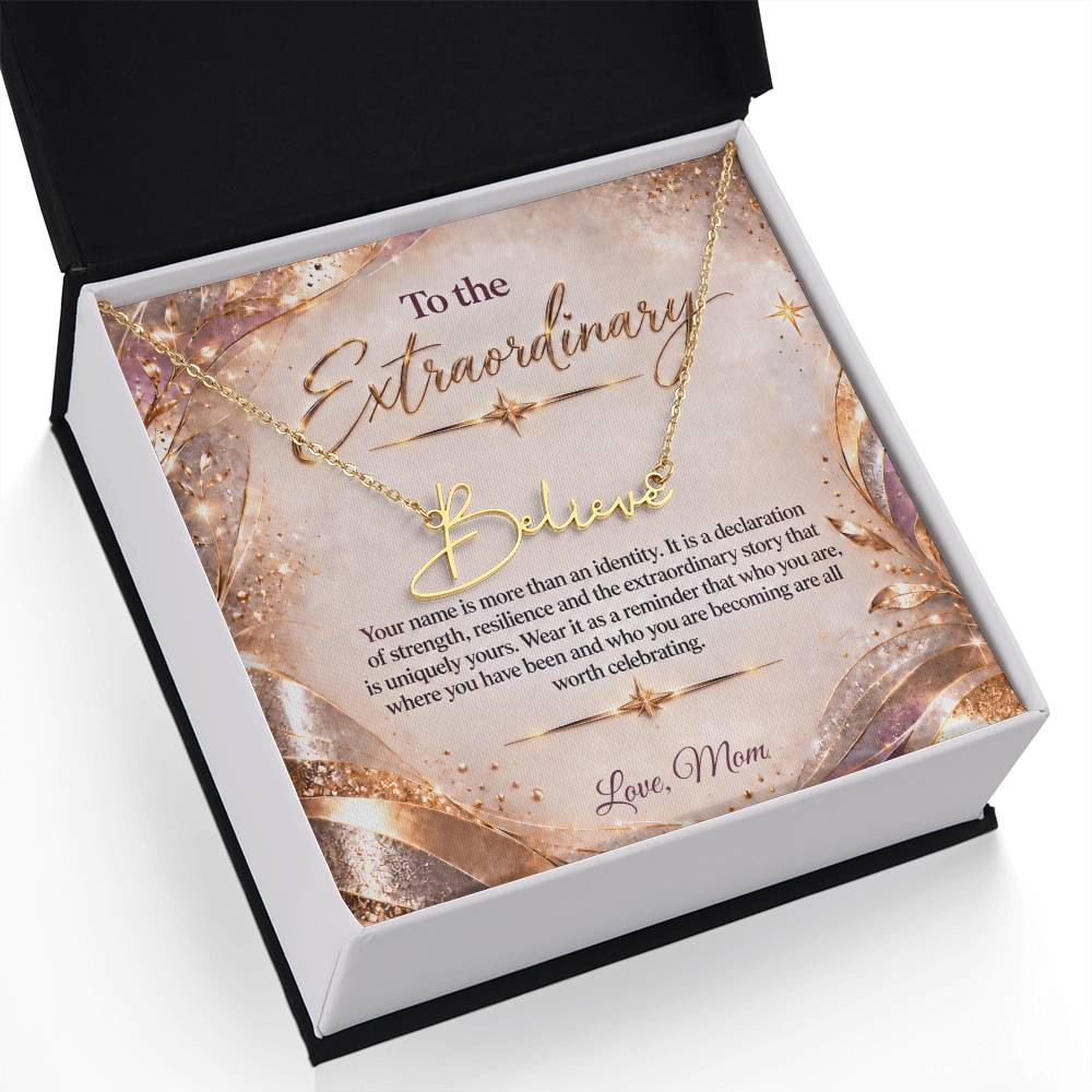 Signature Strength | Name Necklace | Extraordinary You | Blush Luxe | Love, Mom