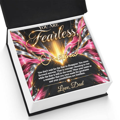 Signature Strength | Name Necklace | Fearless | Rose Flame Luxe | Love, Dad