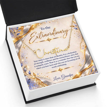 Signature Strength | Name Necklace | Extraordinary You | Gilded Luxe | Love, Grandpa