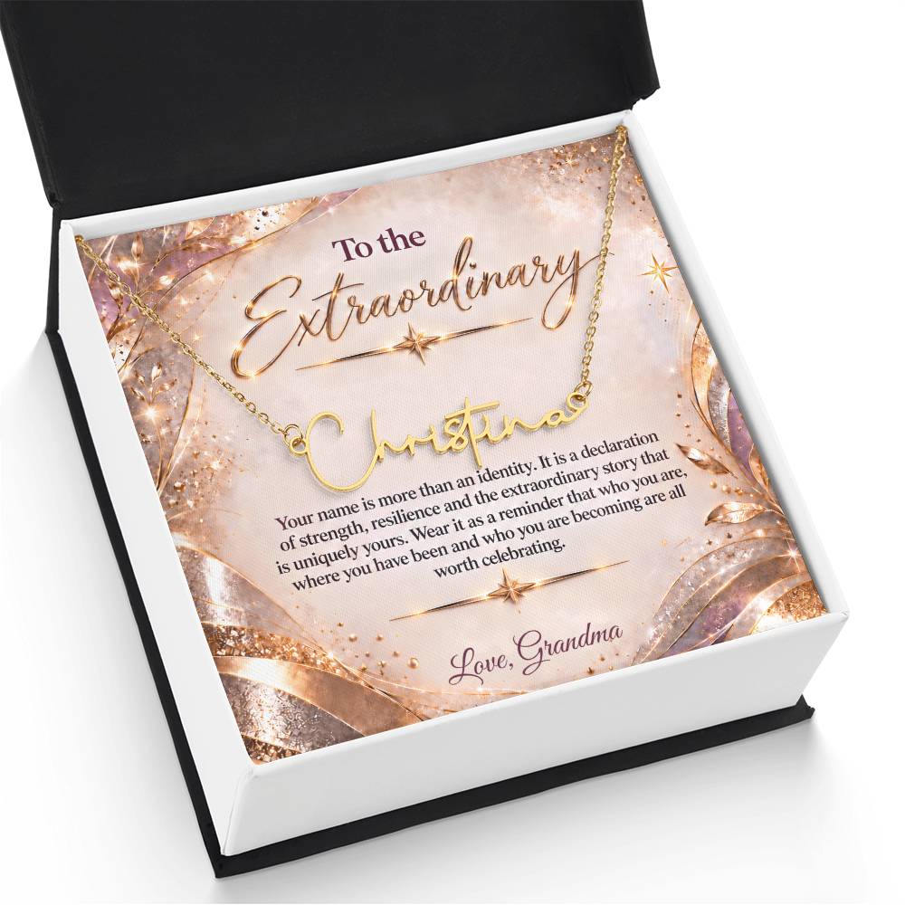 Signature Strength | Name Necklace | Extraordinary You | Blush Luxe | Love, Grandma