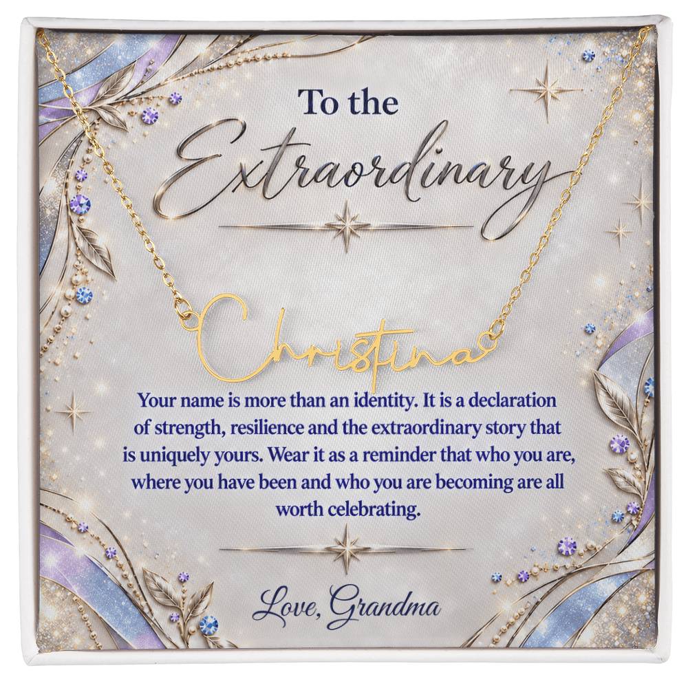 Signature Strength | Name Necklace | Extraordinary You | Lavender Luxe | Love, Grandma