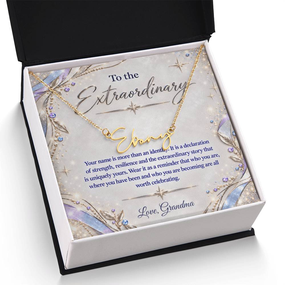 Signature Strength | Name Necklace | Extraordinary You | Lavender Luxe | Love, Grandma