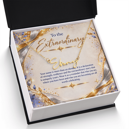 Signature Strength | Name Necklace | Extraordinary You | Gilded Luxe | Custom Closing