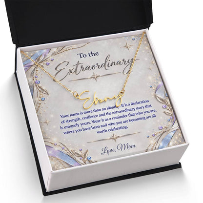 Signature Strength | Name Necklace | Extraordinary You | Lavender Luxe | Love, Mom