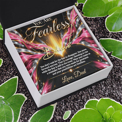 Signature Strength | Name Necklace | Fearless | Rose Flame Luxe | Love, Dad