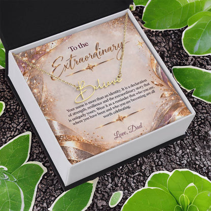 Signature Strength | Name Necklace | Extraordinary You | Blush Luxe | Love, Dad