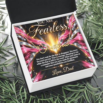 Signature Strength | Name Necklace | Fearless | Rose Flame Luxe | Love, Dad