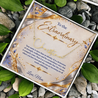 Signature Strength | Name Necklace | Extraordinary You | Gilded Luxe | Love, Mom