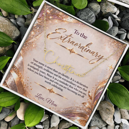 Signature Strength | Name Necklace | Extraordinary You | Blush Luxe | Love, Mom