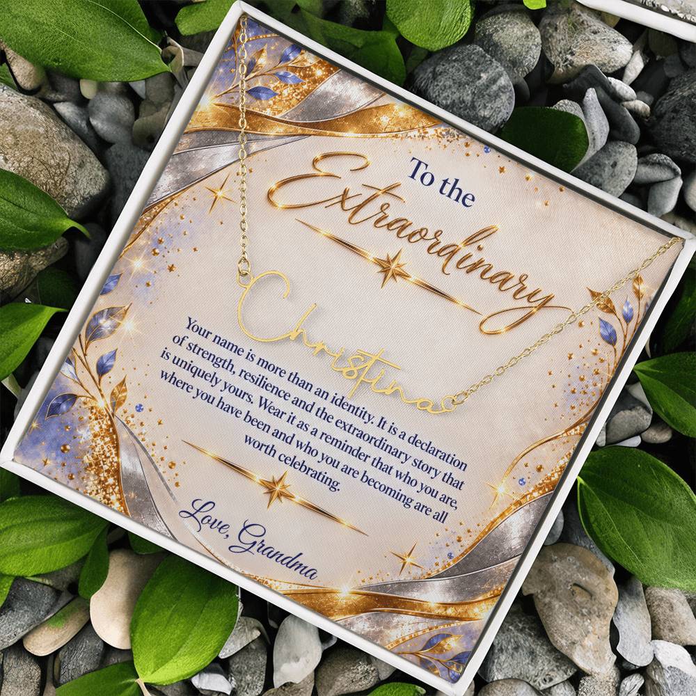 Signature Strength | Name Necklace | Extraordinary You | Gilded Luxe | Love, Grandma