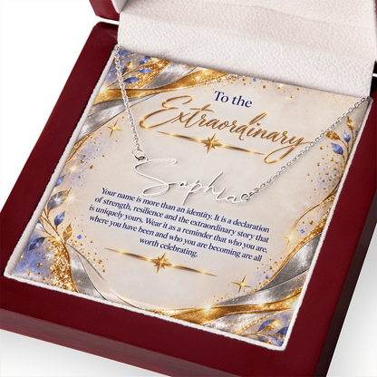 Signature Strength | Name Necklace | Extraordinary You | Gilded Luxe | Custom Closing
