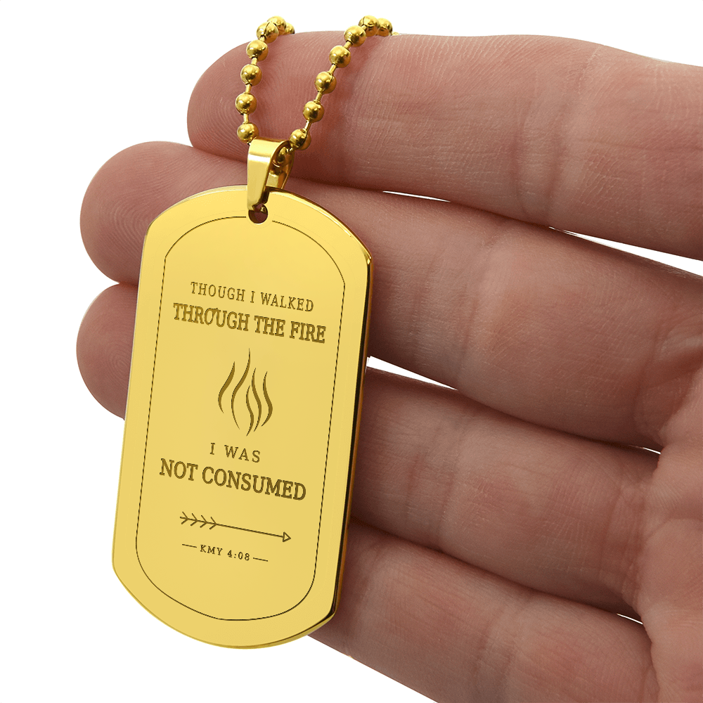 Through the Fire | Warrior Dog Tag Necklace