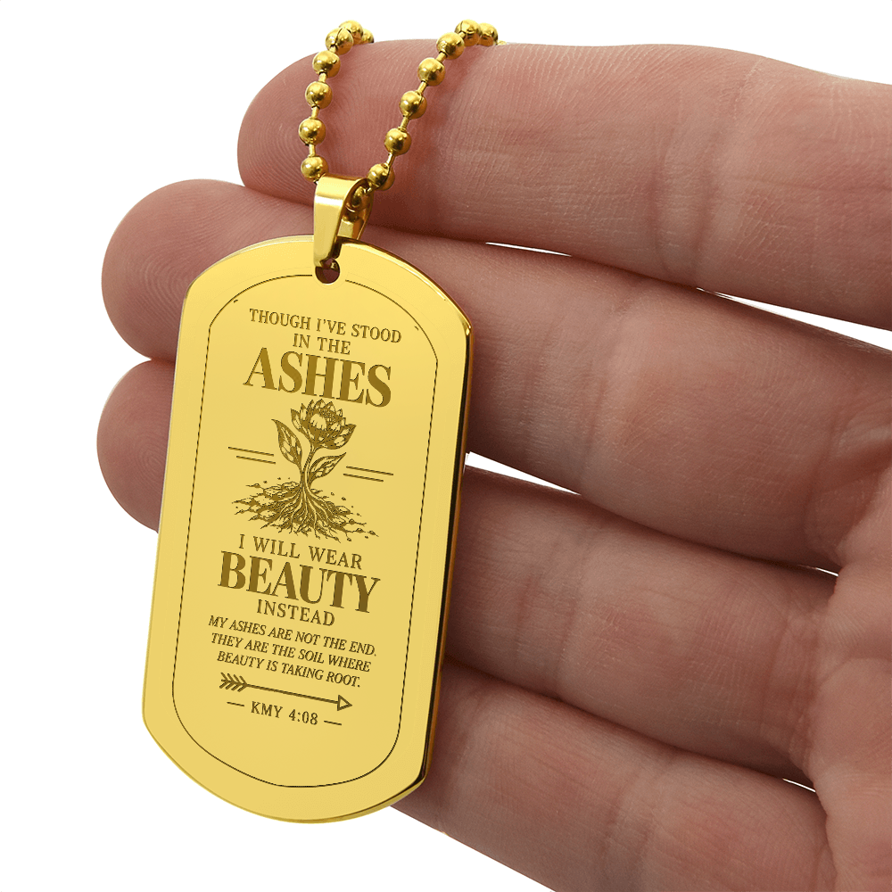 Ashes to Beauty | Warrior Dog Tag Necklace