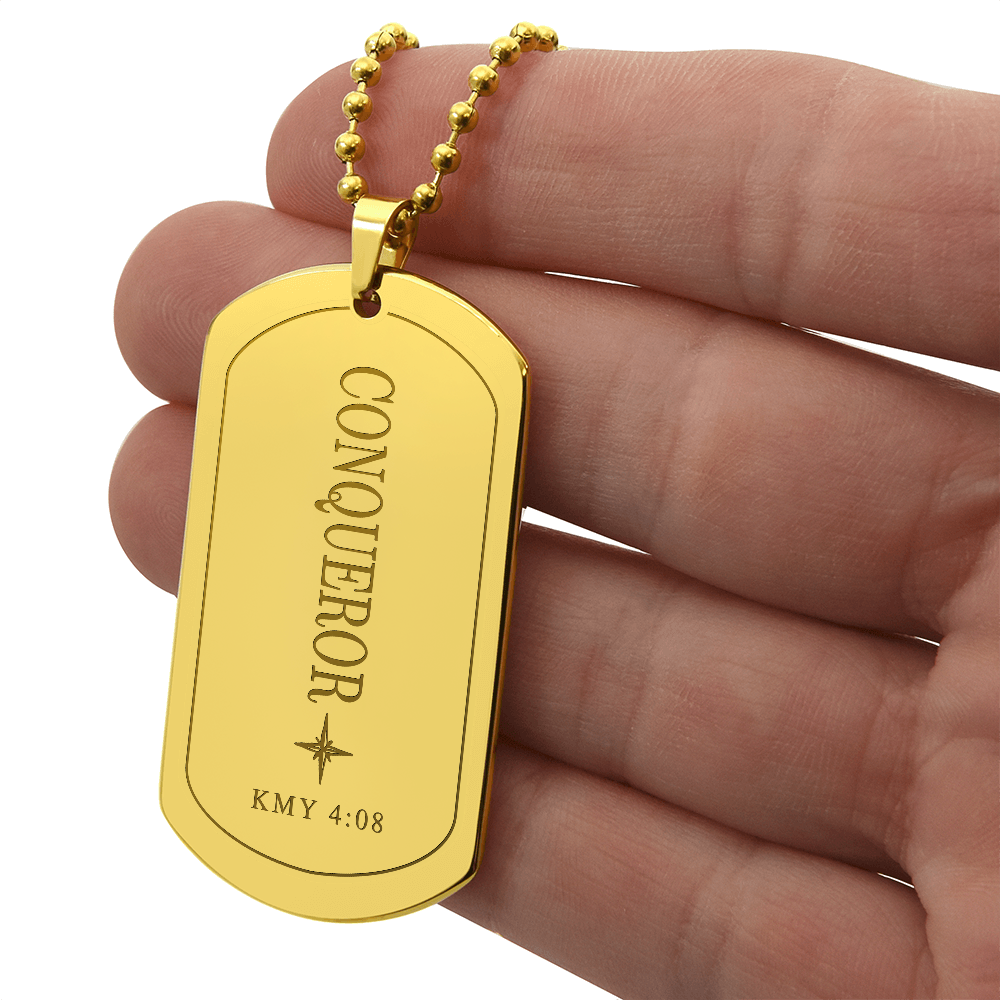 Conqueror | Warrior Dog Tag Necklace
