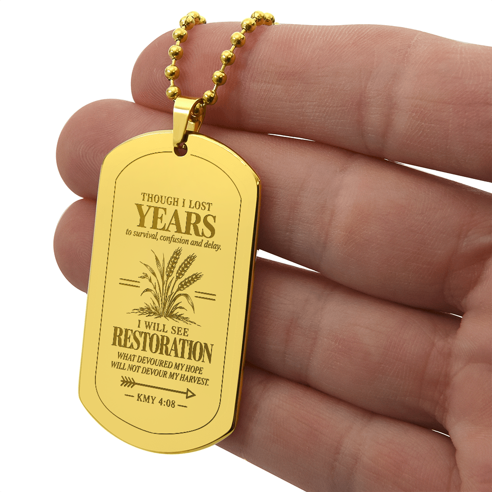 I Will See Restoration | Warrior Dog Tag Necklace